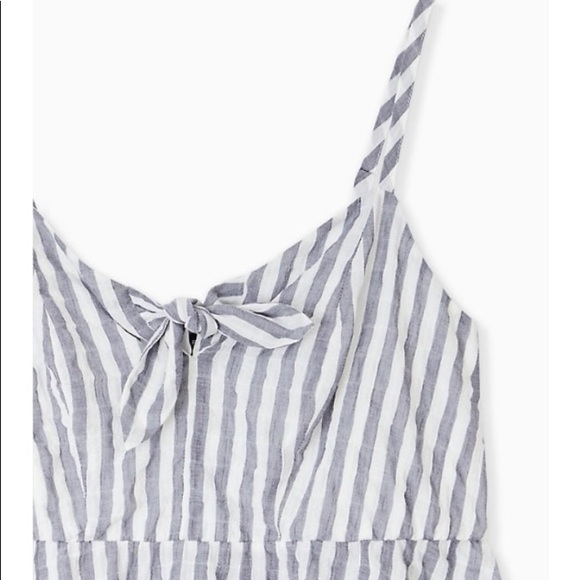 Torrid Stripped Midi Peplum Tank Top - Picture 3 of 12